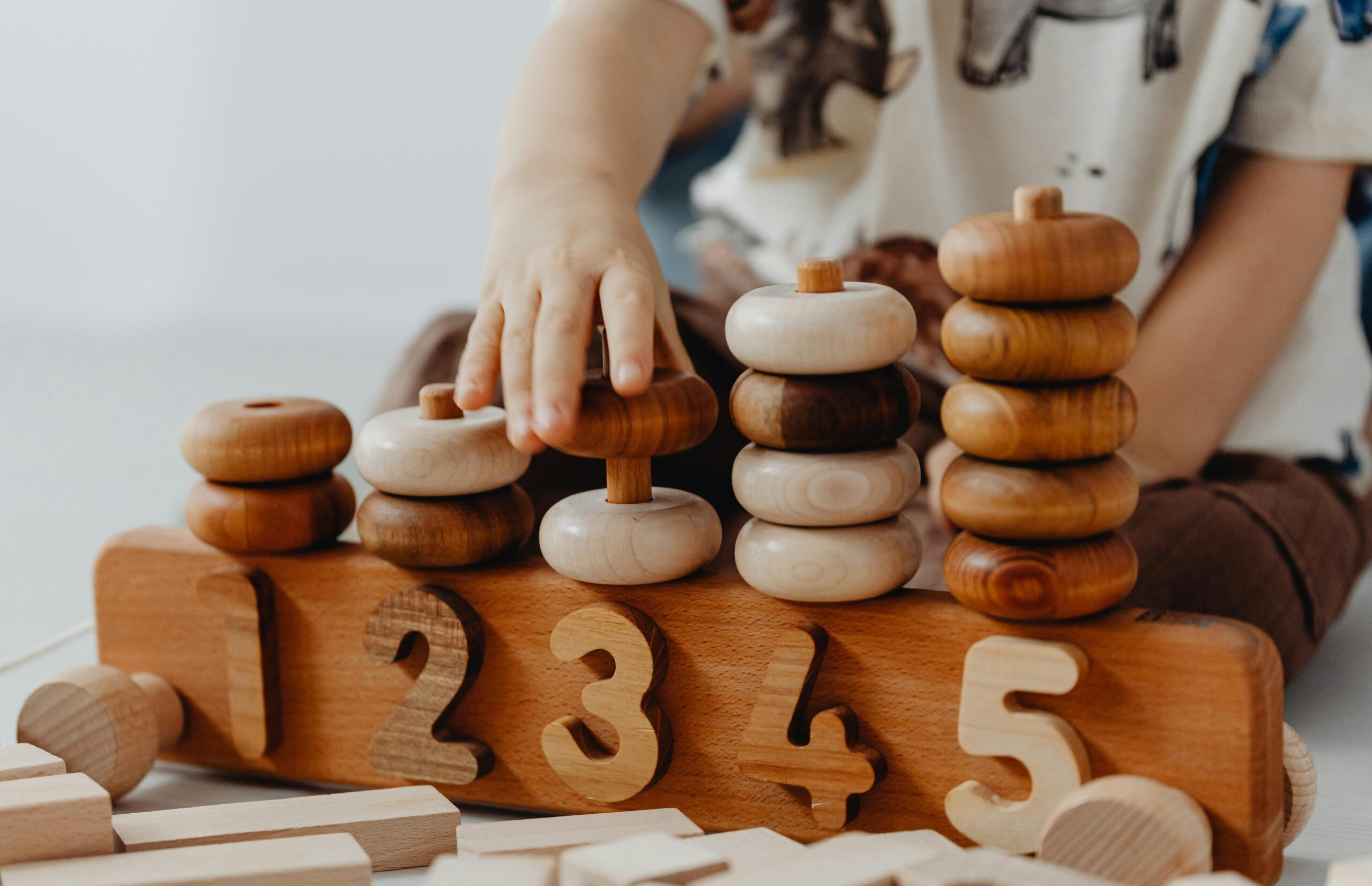 Boy playing with blocks